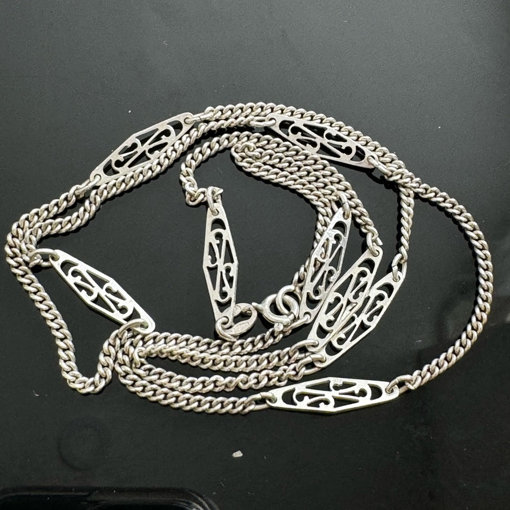Vintage Necklace 925 Sterling Silver 62 AR  25” Italy 11 g